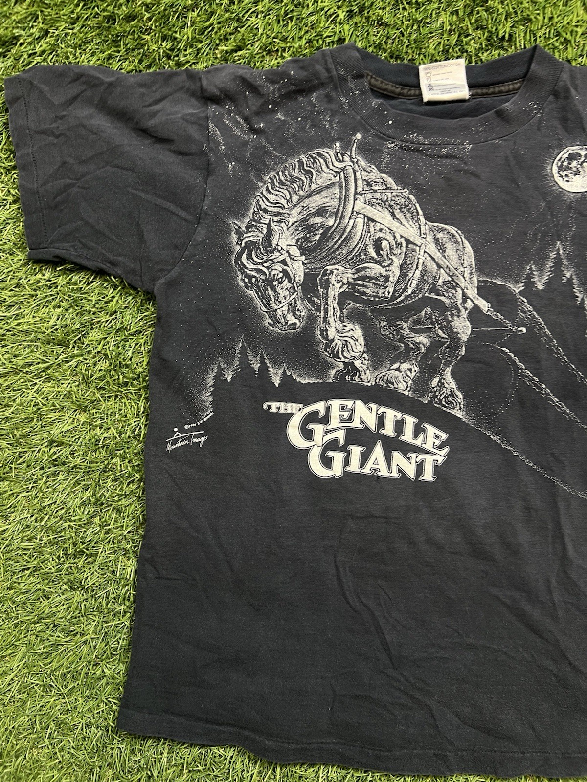 Clydesdale The Gentle Giant T-Shirt Men's M Single Stitch USA Vintage 90s gallery