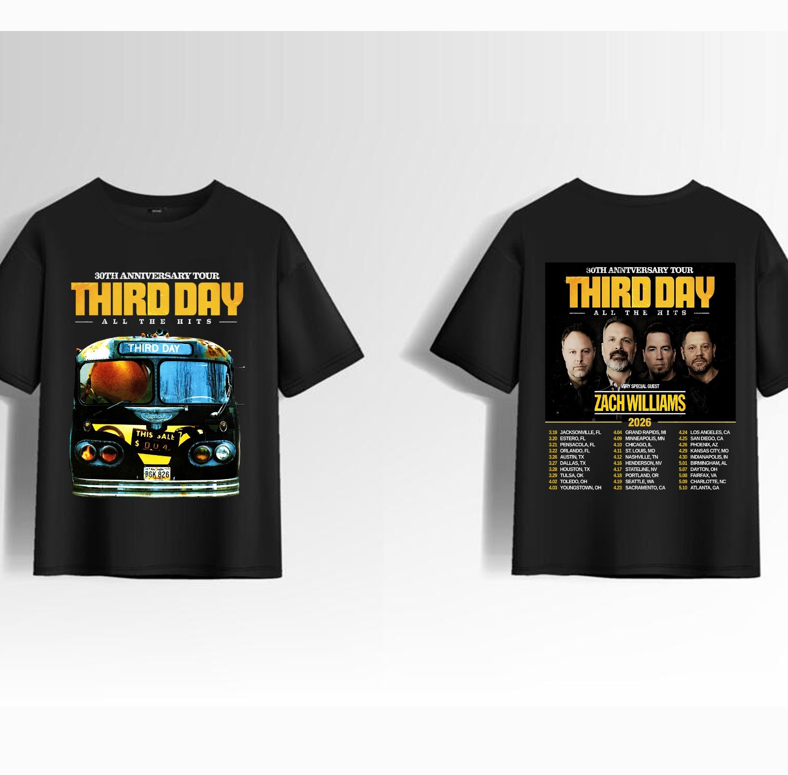 Third Day 30Th Anniversary Tour 2026 Unisex T shirt gallery