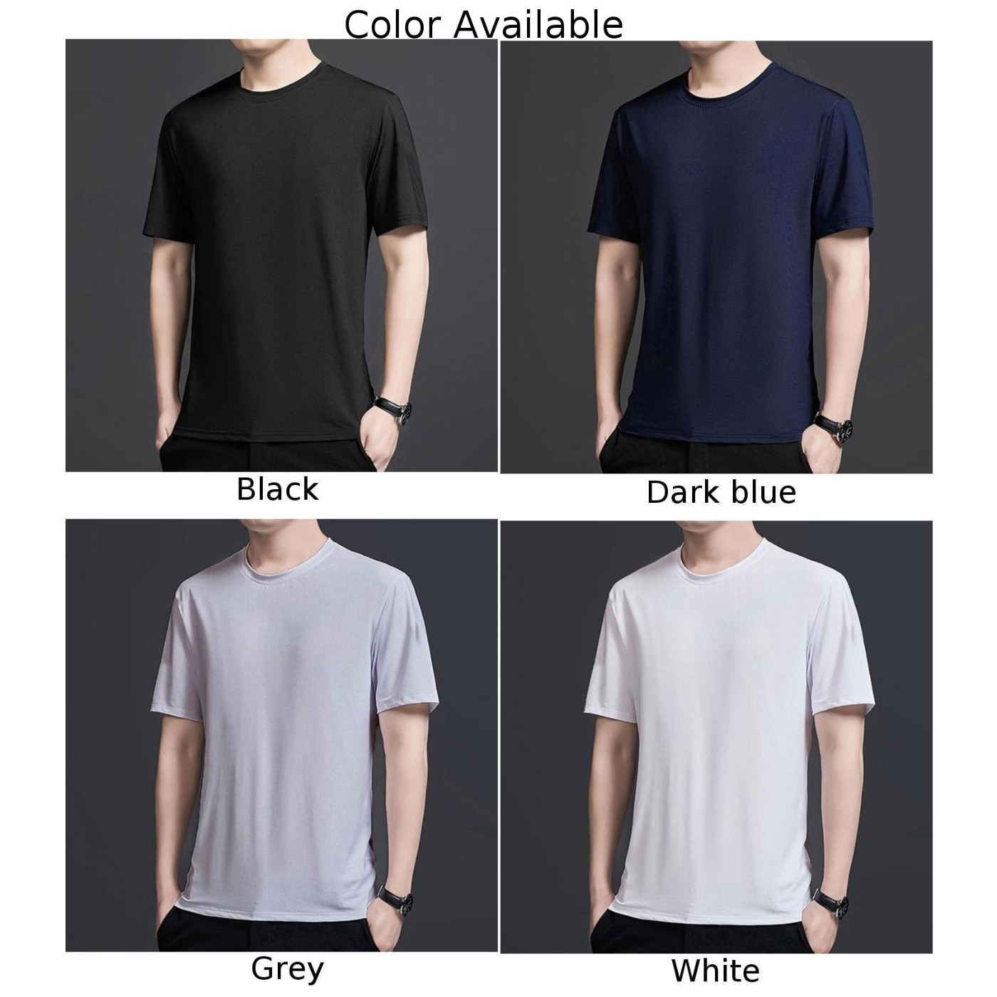 High Stretch and Breathable Men's Ice Silk Quick Dry Sports Top for Summer gallery