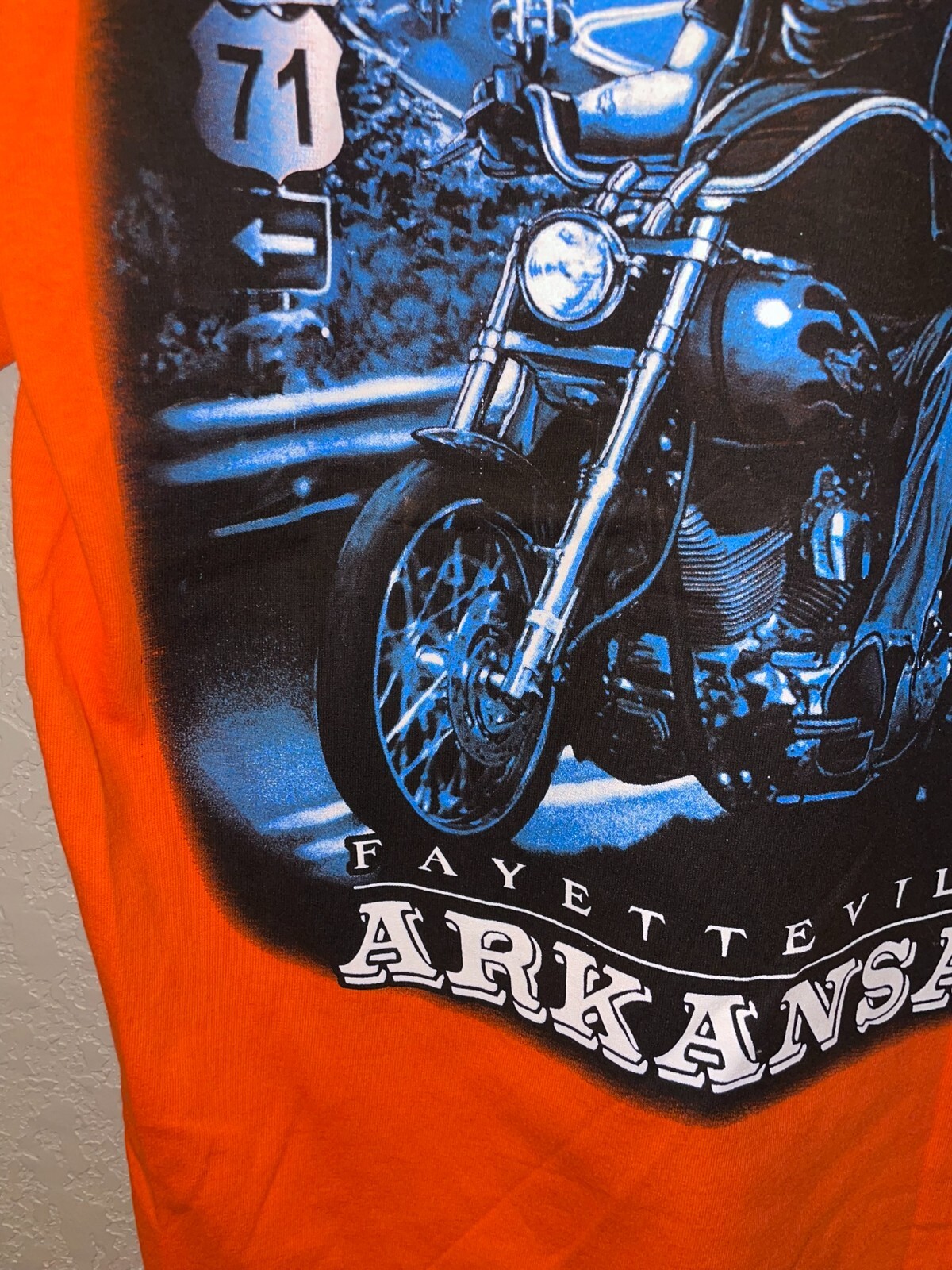 2009 Fayettevilla AK Arkansas Orange Motorcycle Biker Shirt Tee 2000s M Medium gallery