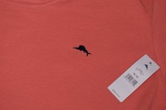 NWT TOMMY BAHAMA Medium Men’s Cotton Spandex Crew Neck Tee Coral