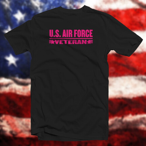 US Air Force Veteran Cotton T-Shirt Star Military United States Armed Forces gallery
