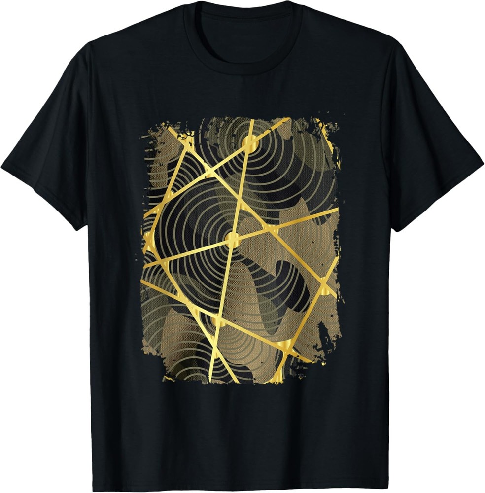 Geometric Shaped Spiral Abstract Pattern Cool Novelty Gifts T-Shirt