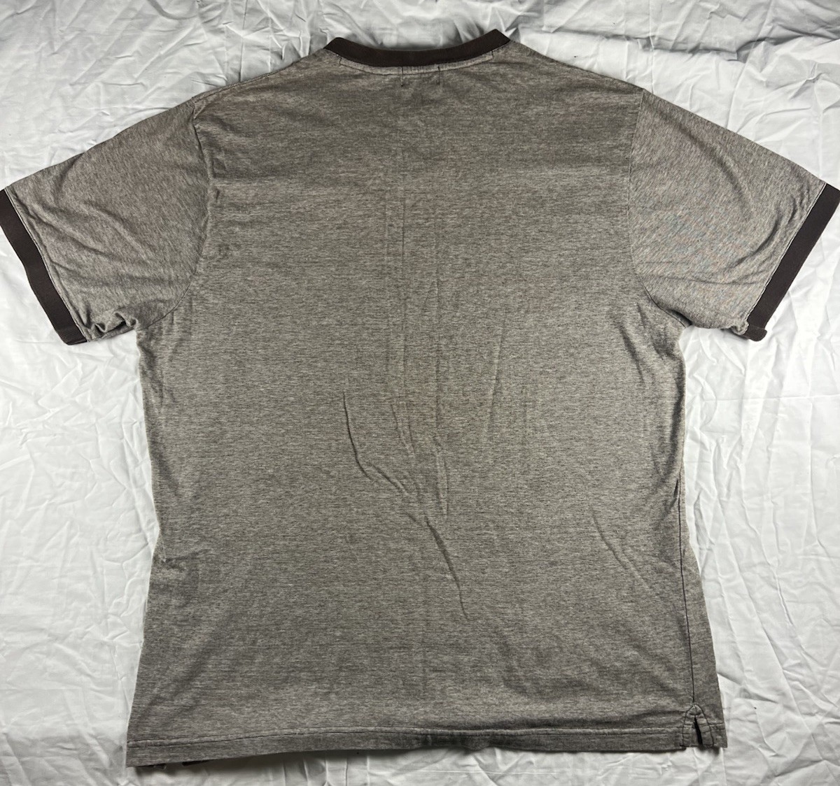 Brown Chaps V Neck Men’s Medium Short Sleeve T Shirt Cotton Blend gallery