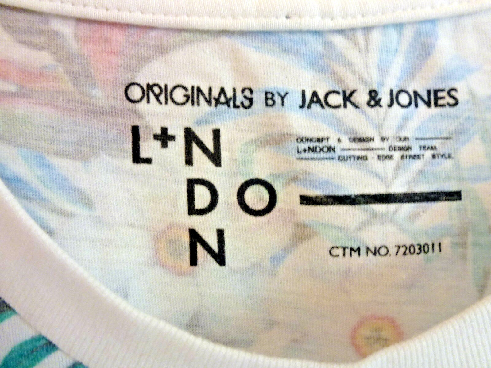 Jack Jones Floral T-Shirt Mens Short Sleeve Faded S BNWT RRP £25 Cloud Dancer gallery