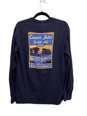 Madison River Brewing Co Long Sleeve T Shirt M Navy Blue Belgrade MT Beer NWOT