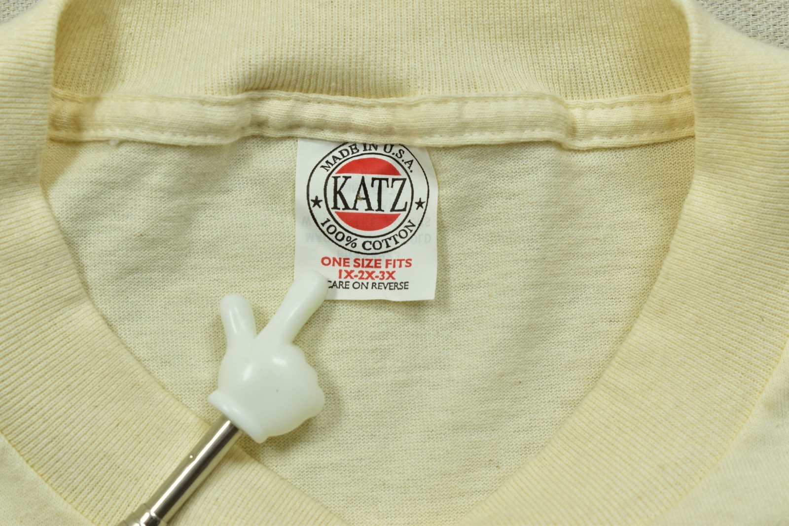 Vintage Katz Yorkshire Terrier Graphic Tee Shirt Cream OSFA 1X 2X 3X Made In USA gallery