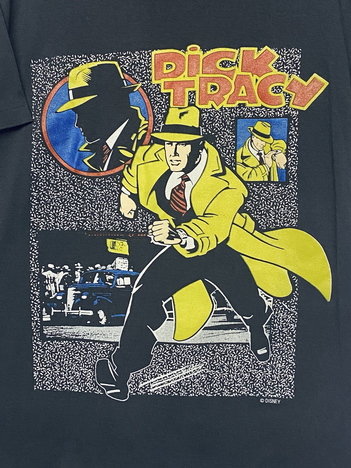 Vintage Dick Tracy Division Brand T Shirt Black Size Large Multi-Image Graphics gallery