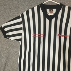 Snap-on Tools Alleson Athletic Referee Shirt Mens XL Black White Striped V-Neck
