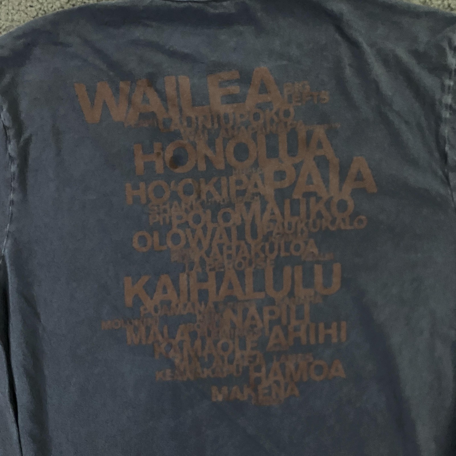 James Perse Shirt Mens Small, 1 Long Sleeve Maui Hawaii Graphic Crew Tee USA