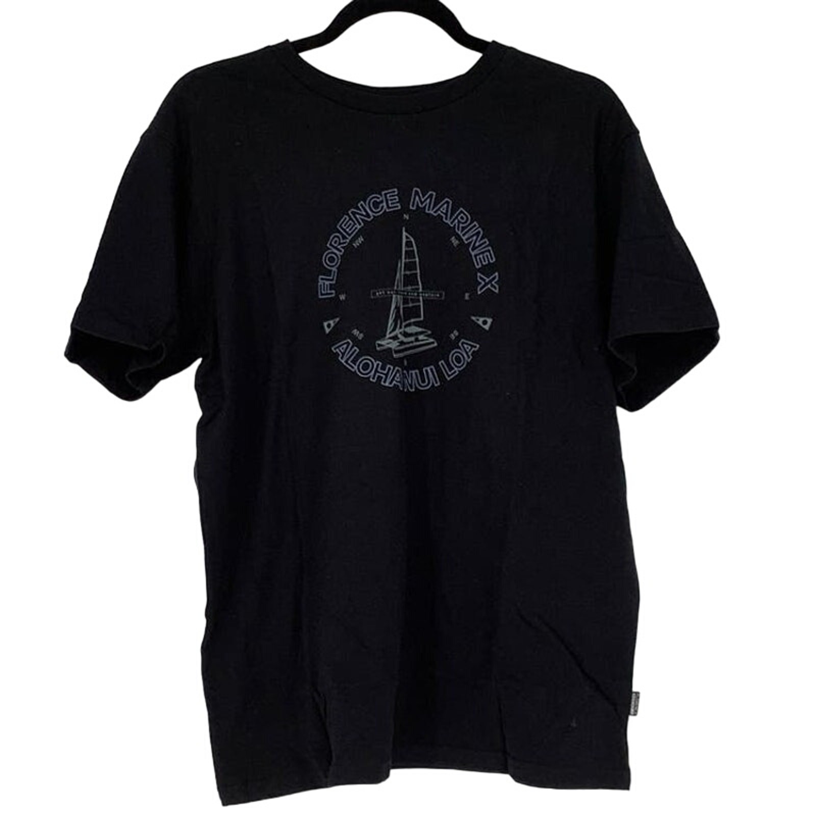 Florence Marine Size Medium Catamaran Organic T-Shirt Black Organic Tee M15-4 gallery