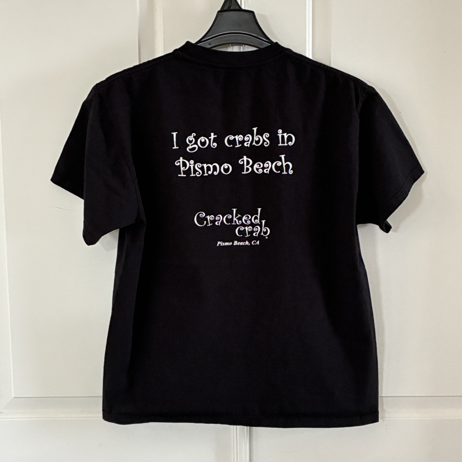 Cracked Crap Pismo Beach CA Shirt Adult Large Black Logo Beach Outdoor Mens gallery
