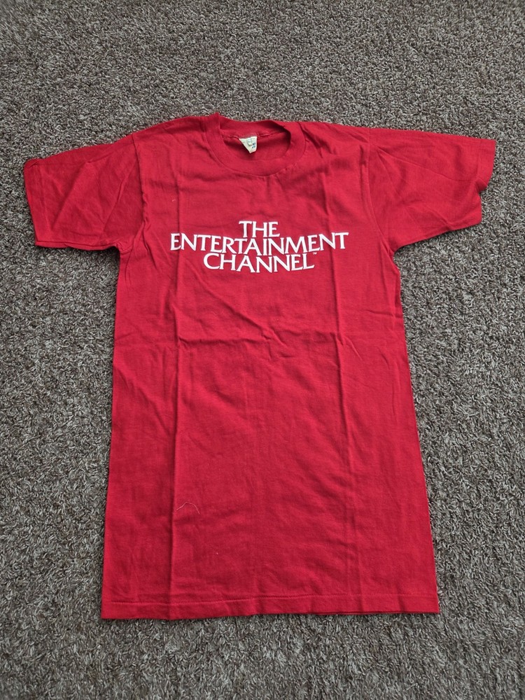 The Entertainment Channel 80s USA Single Stitch Mens Tshirt Size Medium