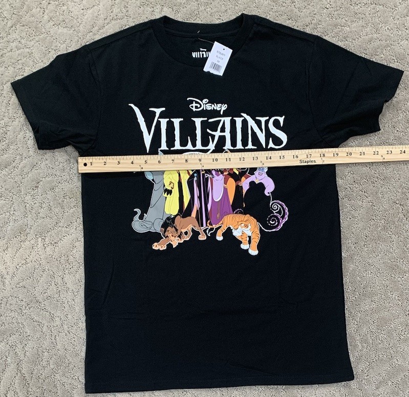 Disney Villains T-Shirt Adult M – Black Graphic Tee – Official Movie Logo – NWT gallery