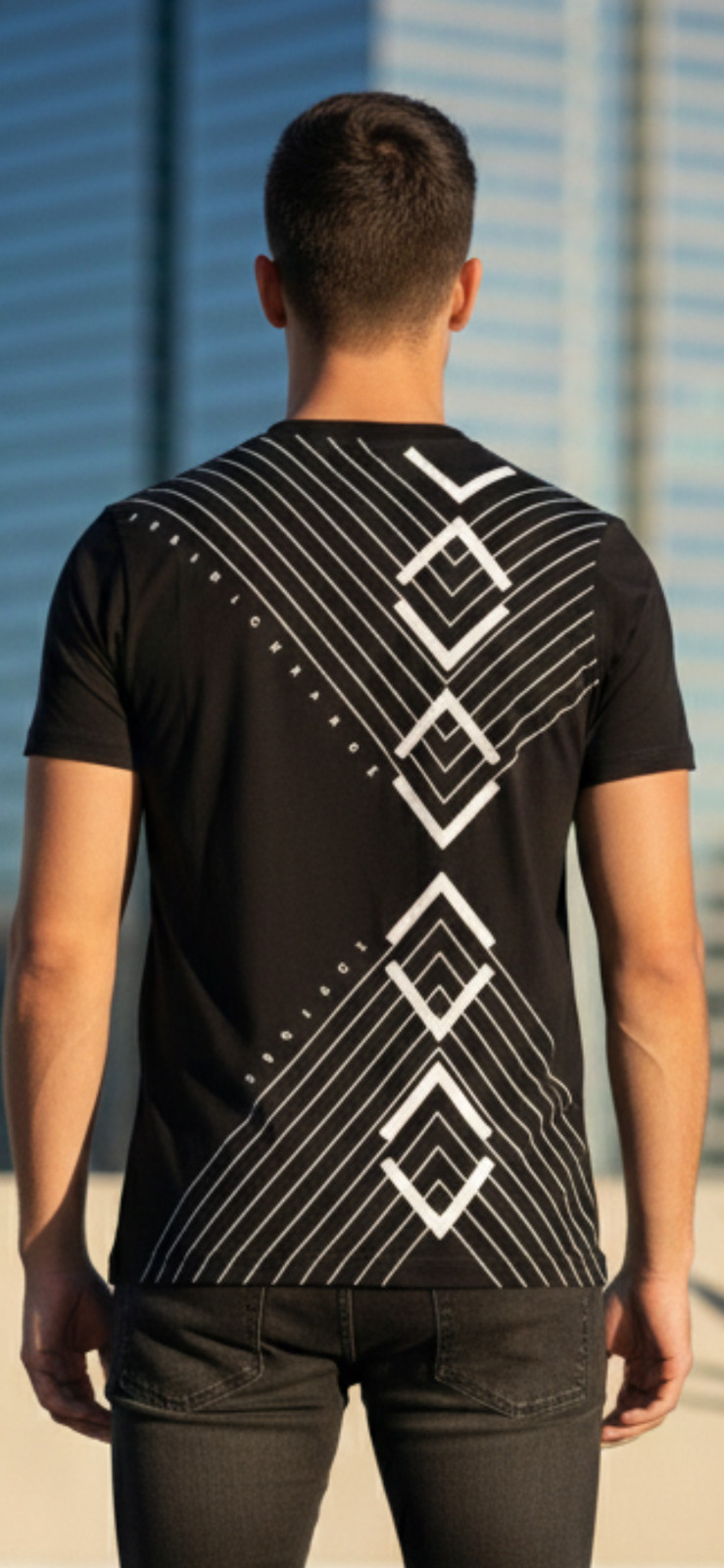 ARMANI EXCHANGE Black White INVERTED Short Sleeve Slim Fit Designer T-shirt NWT gallery