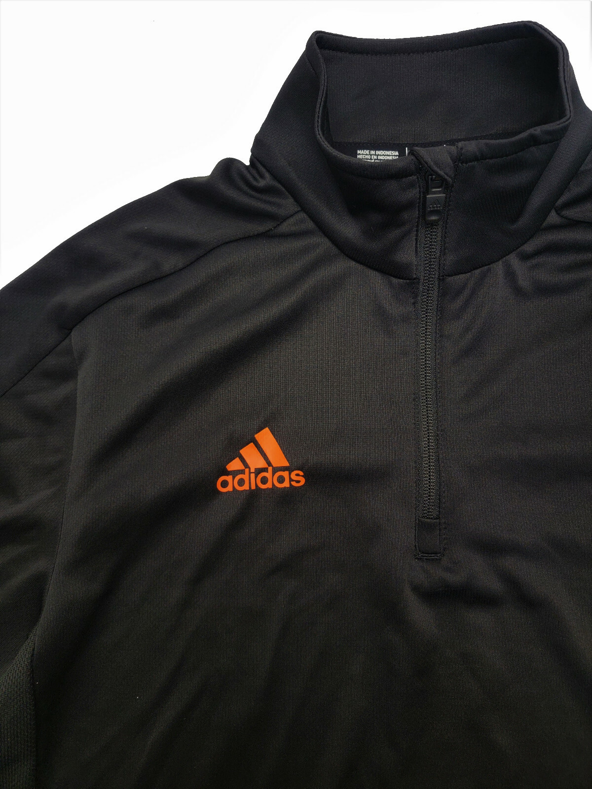 adidas Game Built Short Sleeve Quarter-Zip Top Mens Multi-Sport Black/Orange 2XL gallery