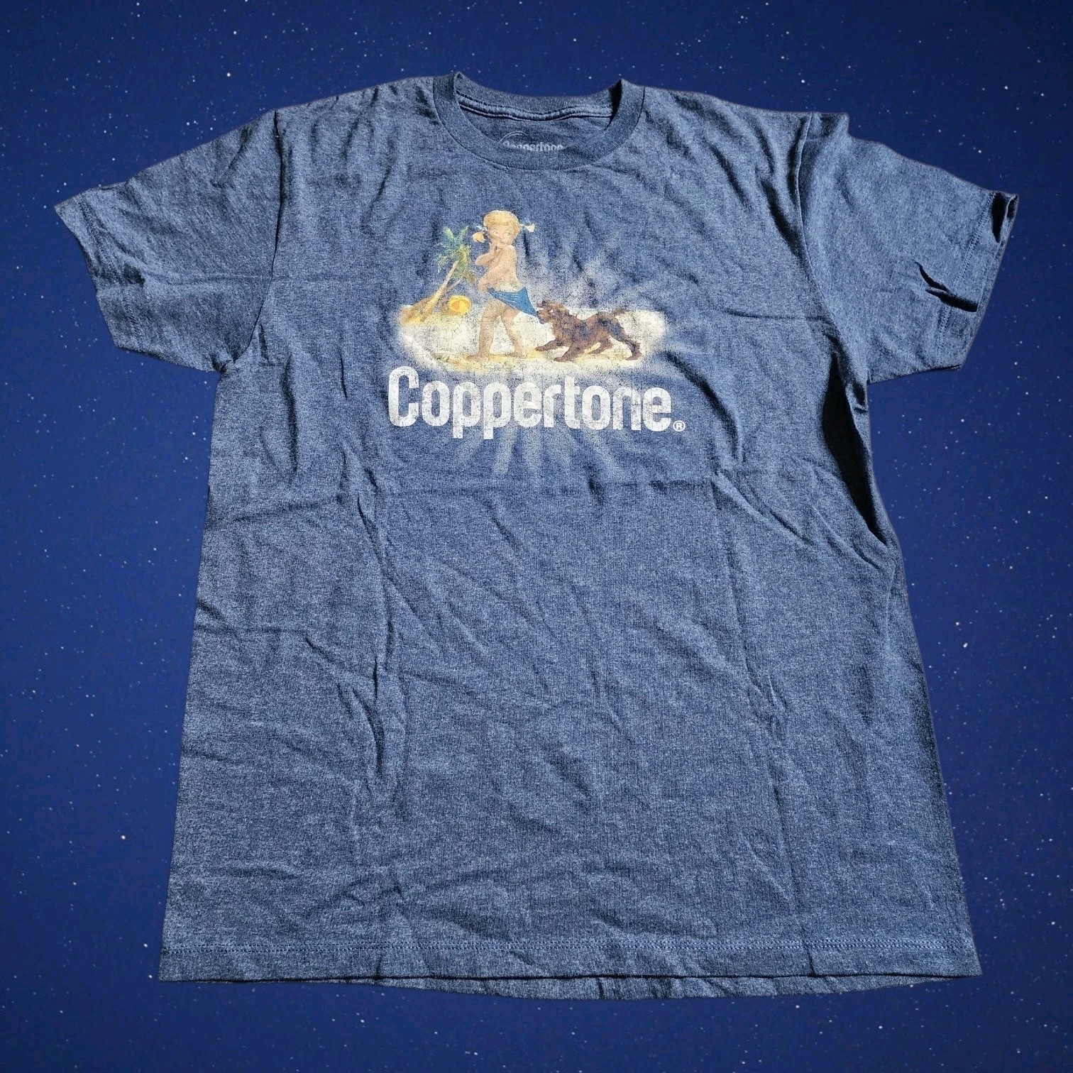 Mens L Coppertone Baby Sunscreen Logo T Shirt USA Made gallery
