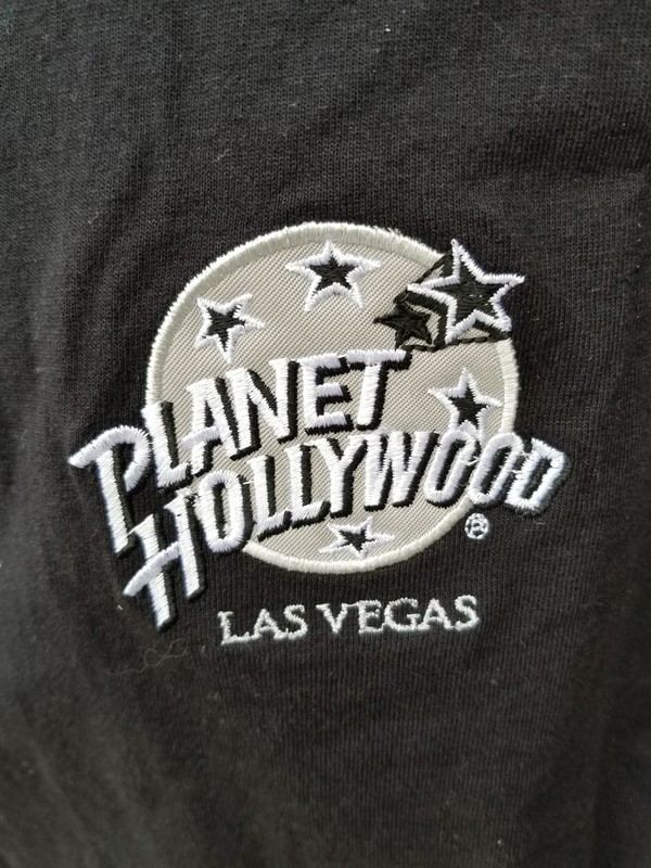 VINTAGE Planet Hollywood LAS VEGAS Black T Mens Size Med 90s NEW Old Stock NWT