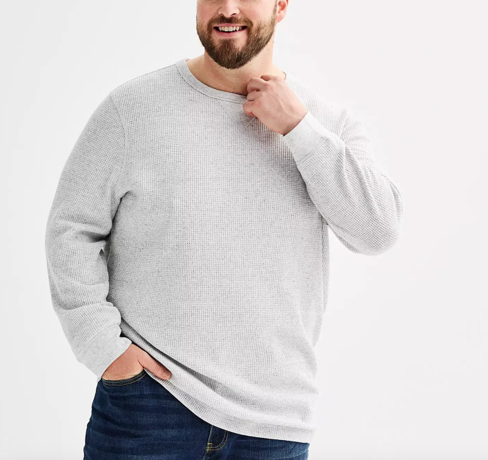 SONOMA Mens B&T Waffle Thermal Crewneck L/S T-SHIRT LT XLT 3XLT (4 Colors) NWT gallery