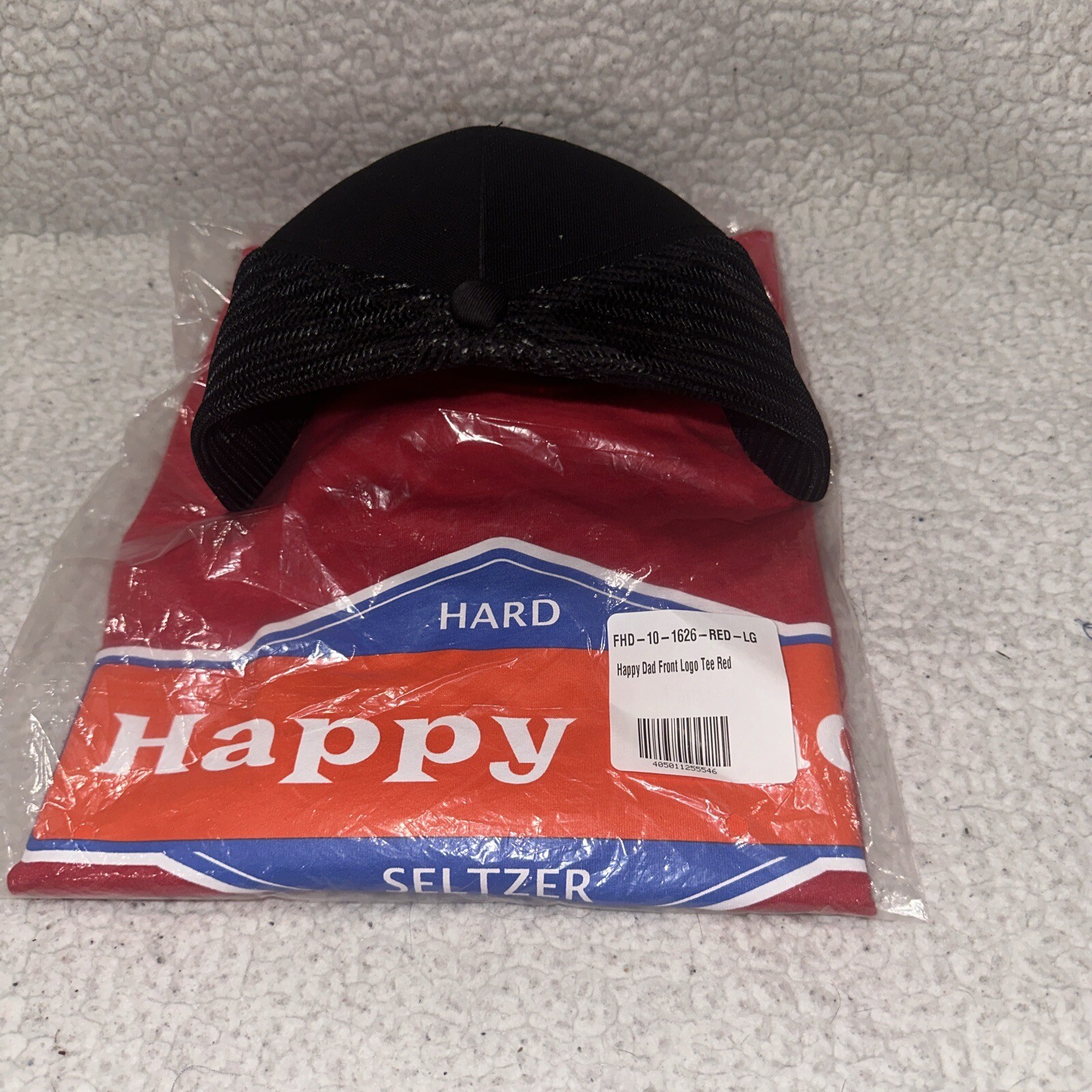 HAPPY DAD SELTZER FRONT LOGO T-SHIRT RED UNISEX ADULTS LARGE & TRUCKER HAT NEW. gallery