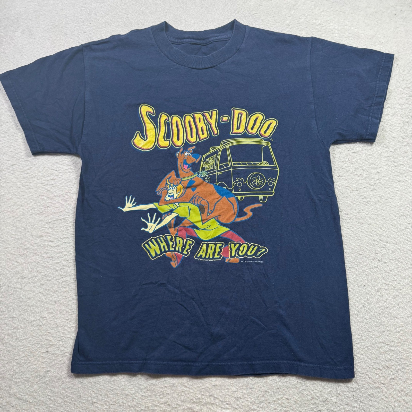 Scooby-Doo T-Shirt Unisex Medium Navy Blue 2001 Mystery Machine Graphic Y2K Tee gallery