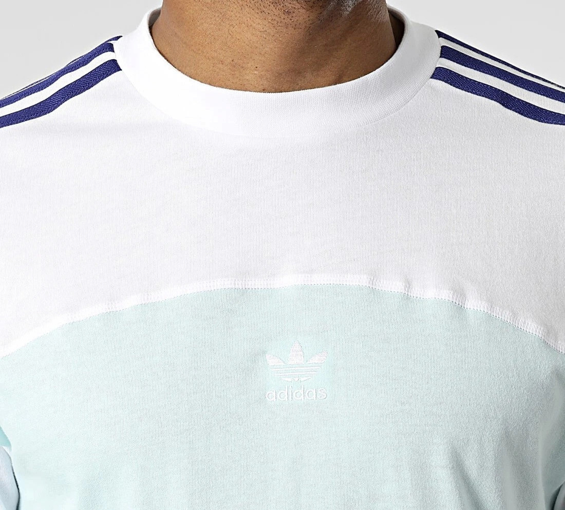 adidas Originals Men's Blocked 3-Stripes Tee Casual Short Sleeves T-Shirt gallery