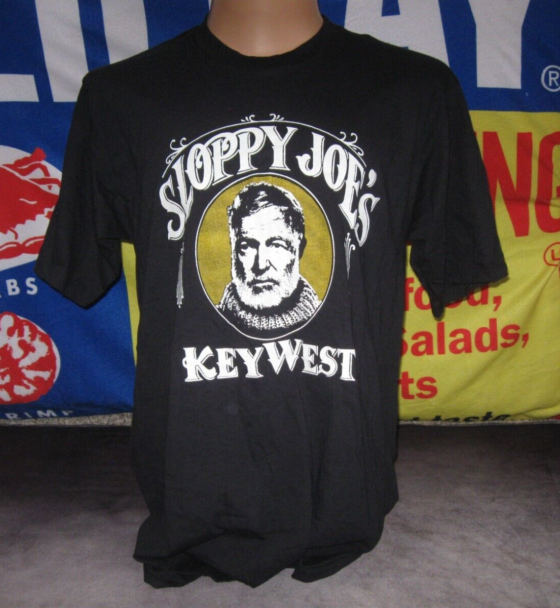 SLOPPY JOE’S Key West Florida Cal Cru T Shirt Men’s XL Earnest HEMMINGWAY BEER