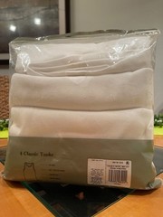 Goodfellow & Co Classic Ribbed Tanks White L 42/44 Tag Free 4 Pack NWT!