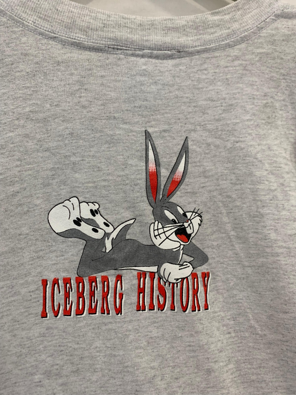 Iceberg Jeans Bugs Bunny Graphic T-Shirt XL Gray Vintage Cartoon Tee Italy #97 gallery