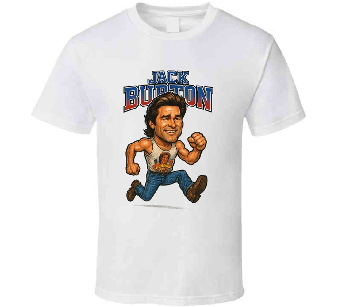 Big Trouble In Little China Jack Burton Funny Retro Caricature Movie T Shirt gallery