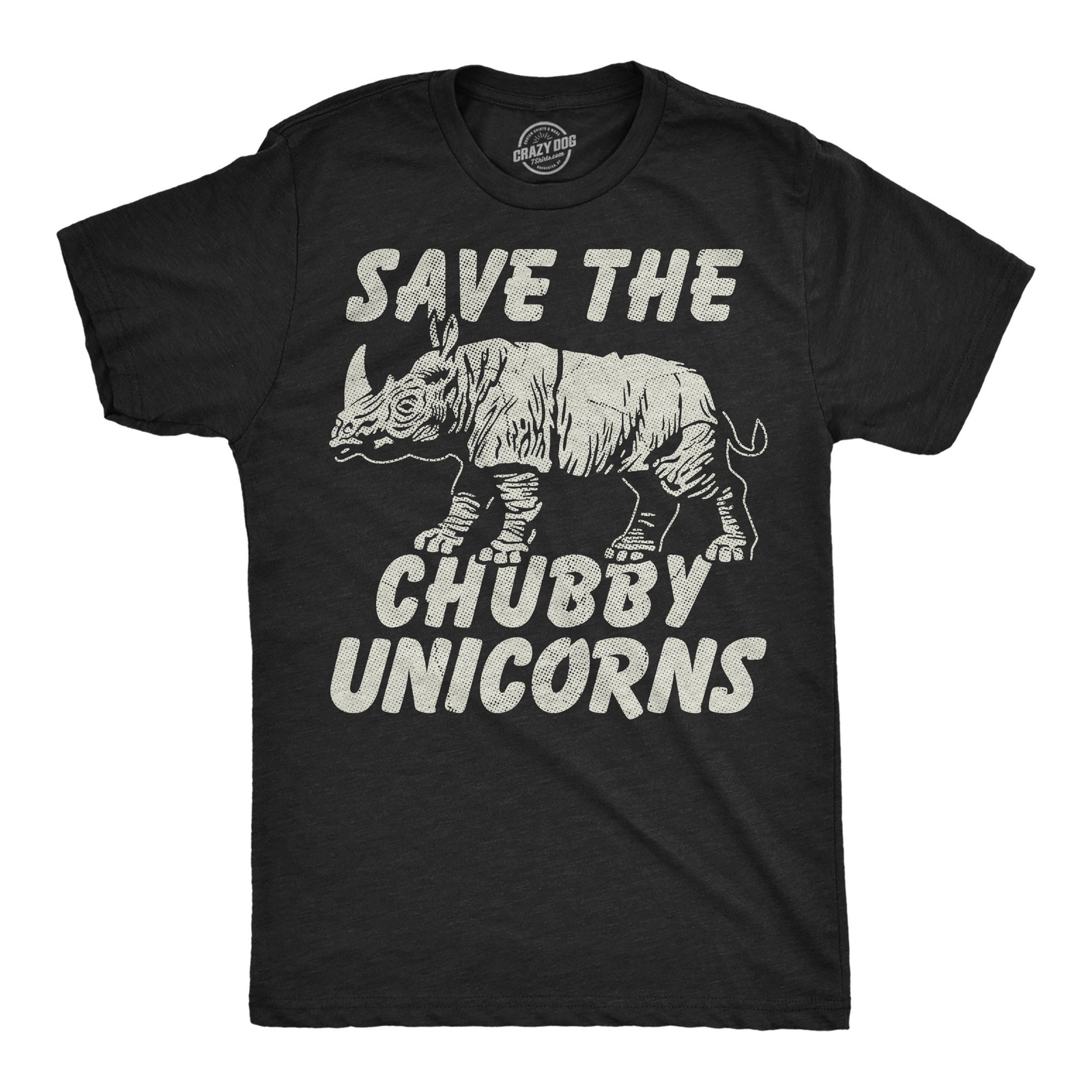 Mens Funny T Shirts Save The Chubby Unicorns Sarcastic Rhino Graphic Novelty Tee gallery