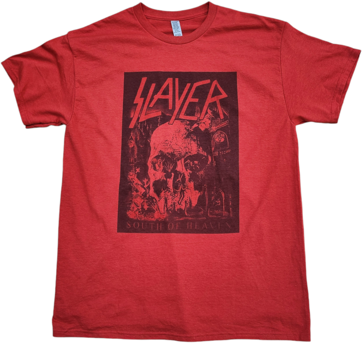 SLAYER - SOUTH OF HEAVEN - NEW inferno Red Color T-shirt gallery