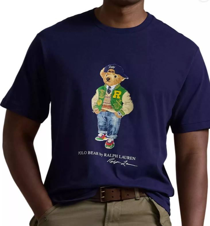 Polo Ralph Lauren Classic Fit Polo Bear Varsity Jersey T-Shirt Navy Short Sleeve gallery