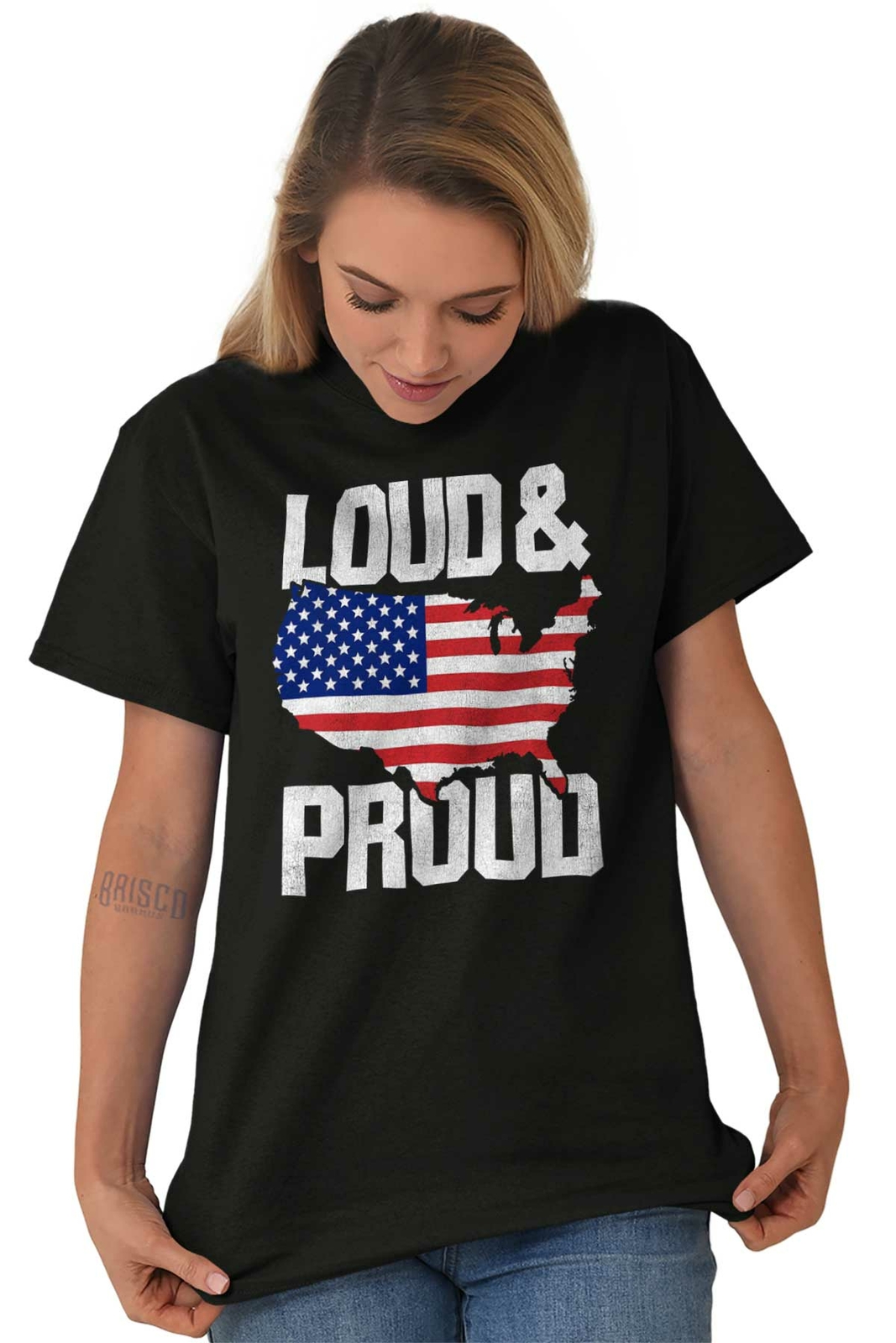 Loud And Proud America USA Made In The USA Adult Short Sleeve Crewneck Tee gallery