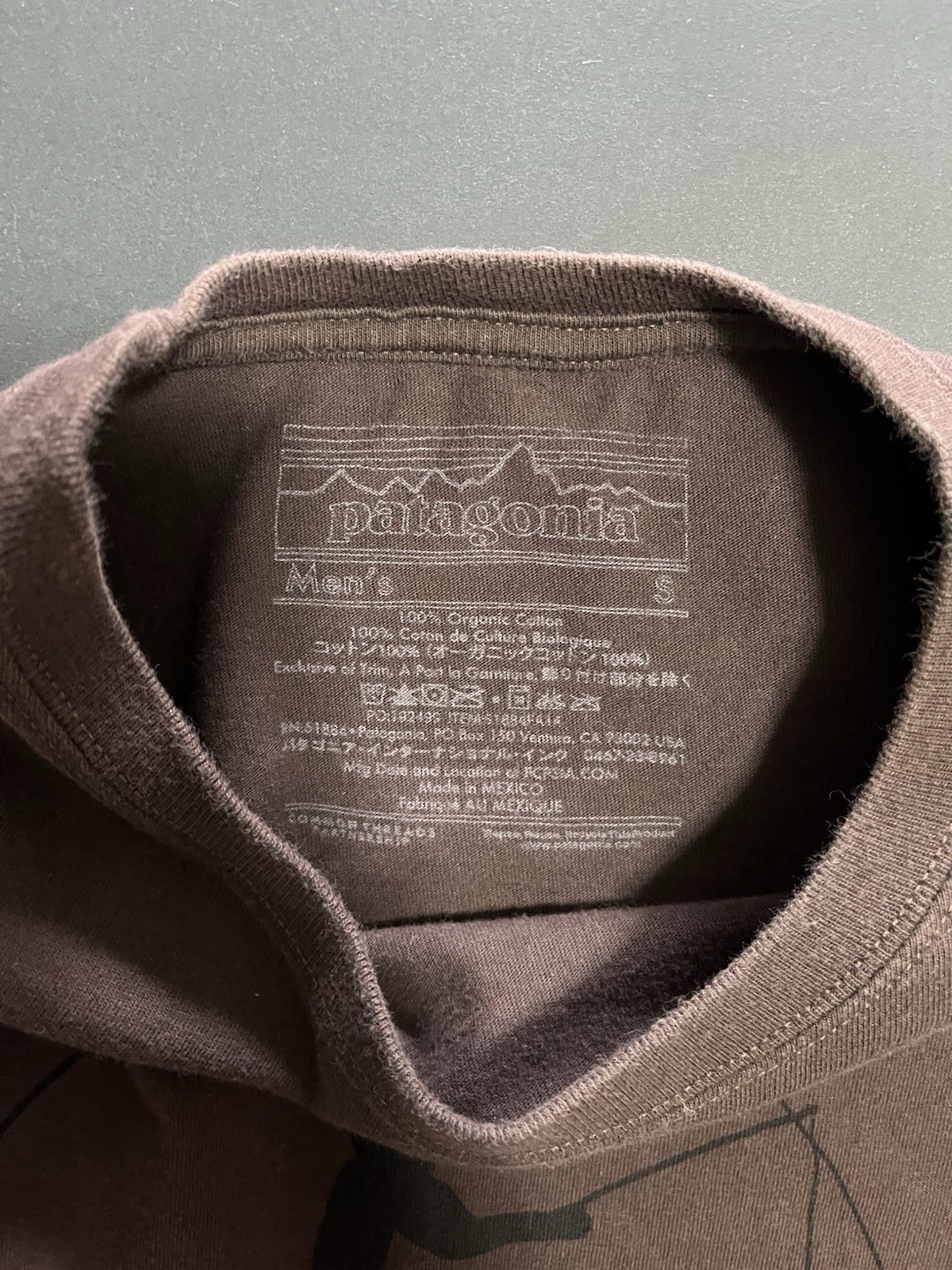 PATAGONIA Live Simply 100% Organic Cotton Outdoors T-Shirt Men’s Sz S EUC gallery