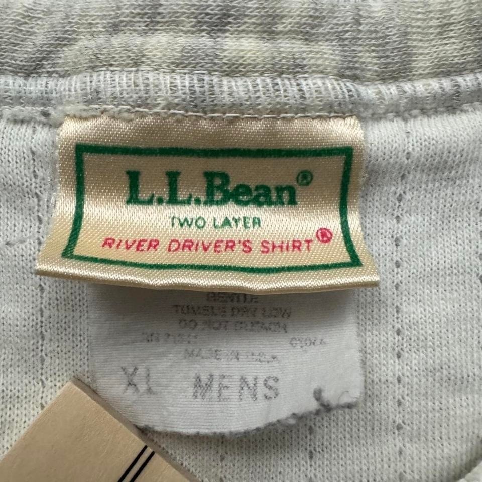Vintage LL Bean Two Layer Wool Blend Henley River Driver's Shirt XL gallery