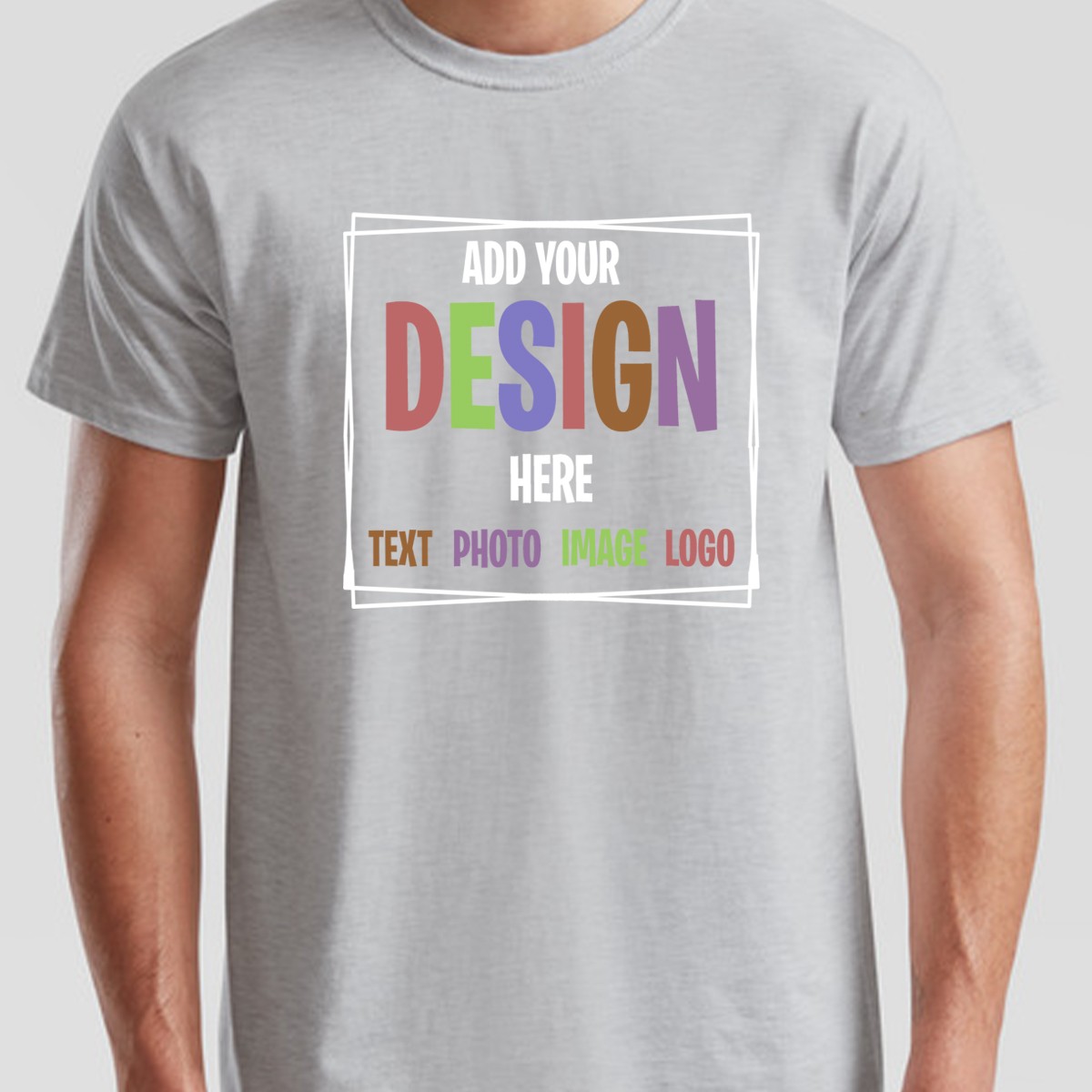 Personalised Unisex T Shirt Customised With Any Text Image Or Logo Fine Cotton gallery