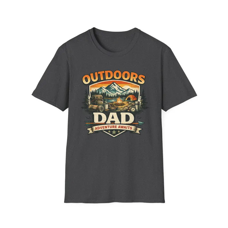 Outdoors Dad Camping Lake Gildan Tee Nature Fishing Hiking gallery