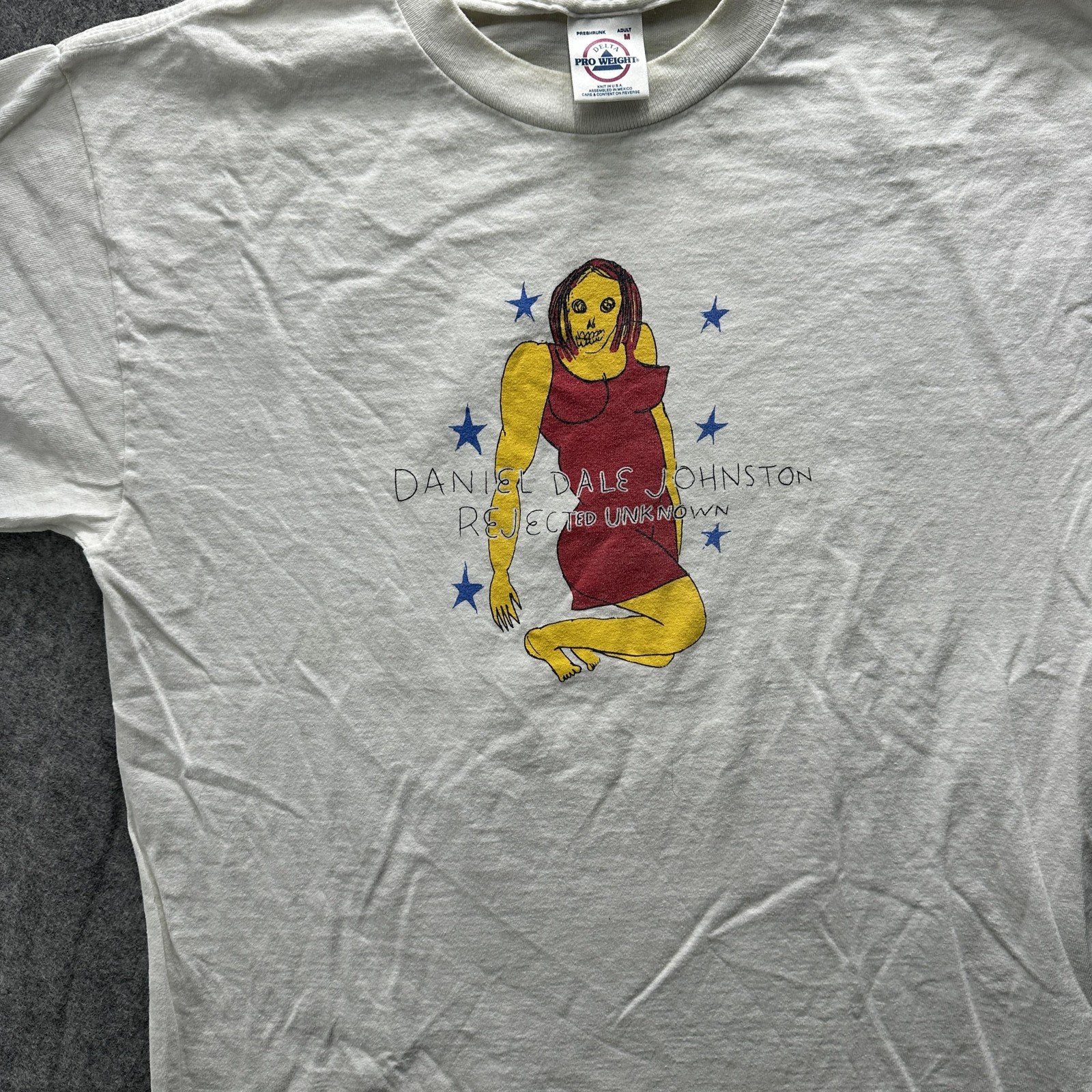 Vintage Daniel Johnston Rejected Unknown Delta Shirt Mens Medium Graphic Tee 90s gallery