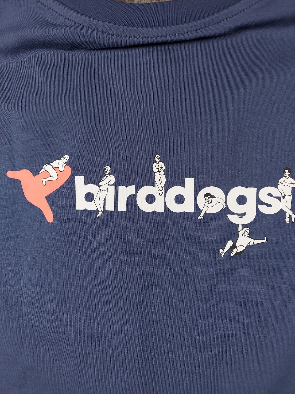 Birddogs Shirt Mens XL Blue Tagless Stretch Logo Cotton Spandex Crewneck Tee EUC gallery