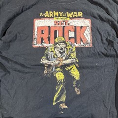 DC Comics 2015 Y2K Sgt. Rock – “Our Army At War” – Black Shirt – 2XL