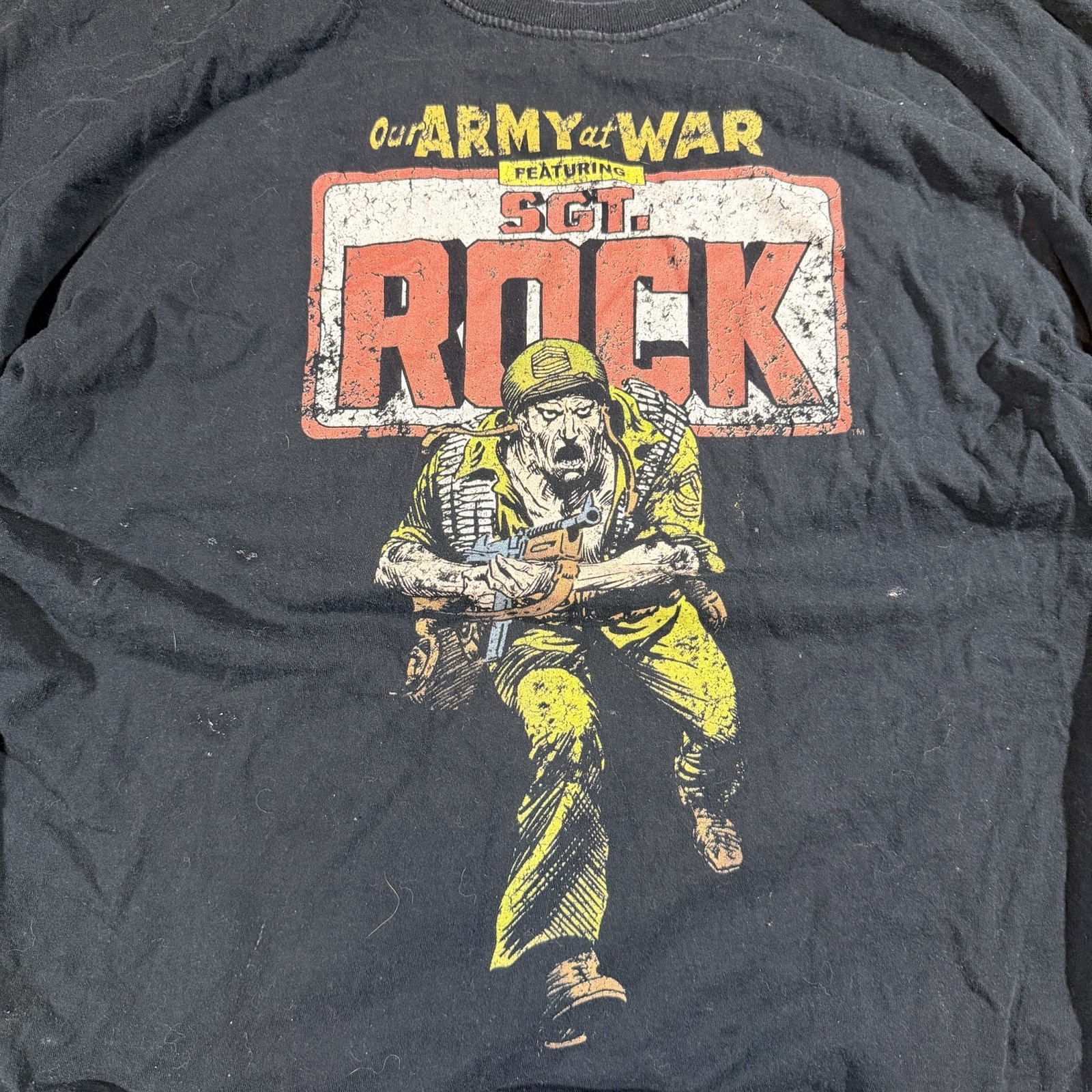 DC Comics 2015 Y2K Sgt. Rock - “Our Army At War” - Black Shirt - 2XL gallery