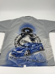 Silver Point Turbo Trigger Shirt XL Y2K Street Racing Graphic Korea
