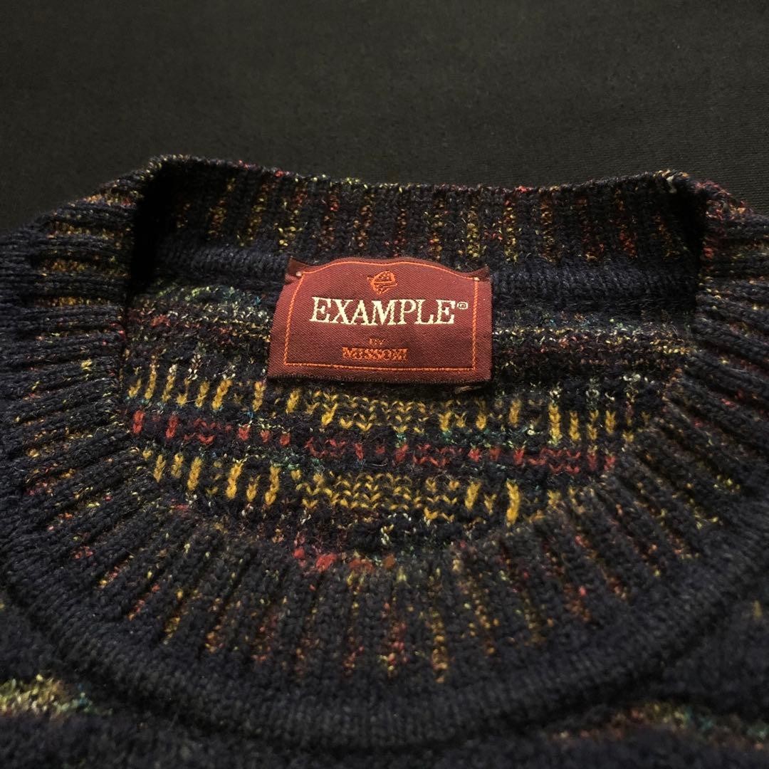 EXAMPLE BY MISSONI Men Silk Wool Allover Knit Sweater S Size Luxury Elegant ITA gallery