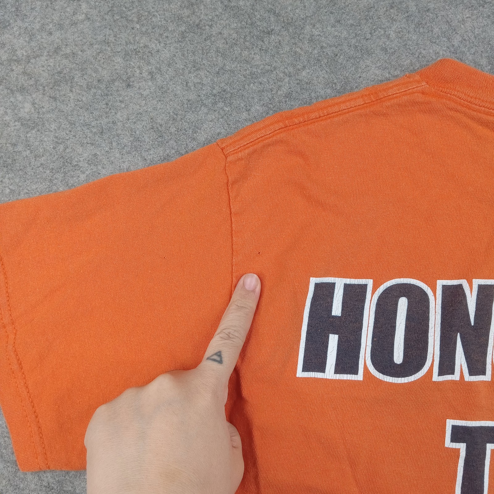 Delta Shirt Mens Small Orange Honoring Tradition 1926-2007 Native Graphic Tee gallery
