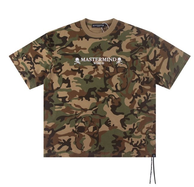 New Mastermind High Street Camouflage Splice Skull Cotton Short Sleeved T-shirt gallery