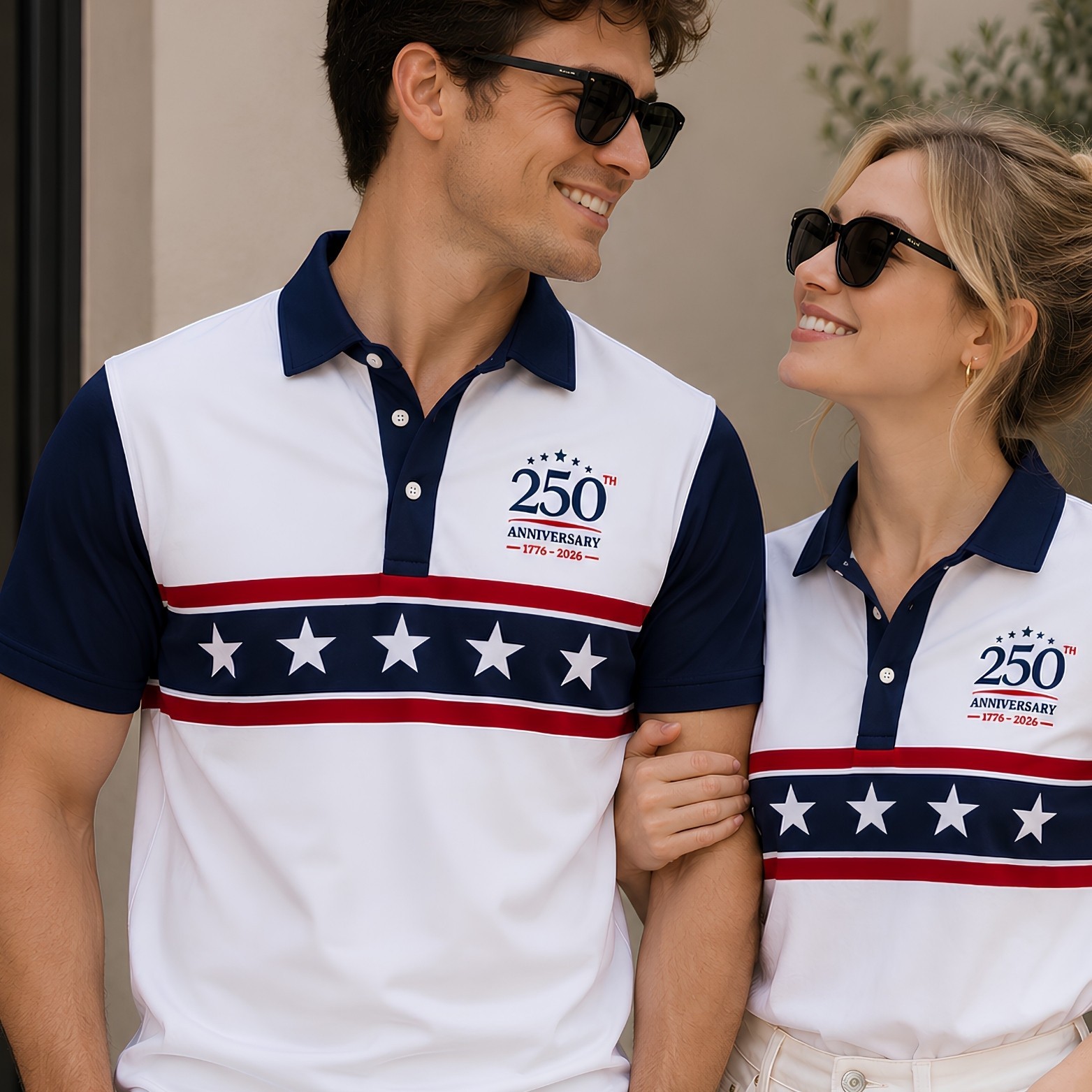America 250th Anniversary Patriotic Golf Polo, 4th of July Basic Shirt (S-5XL) gallery