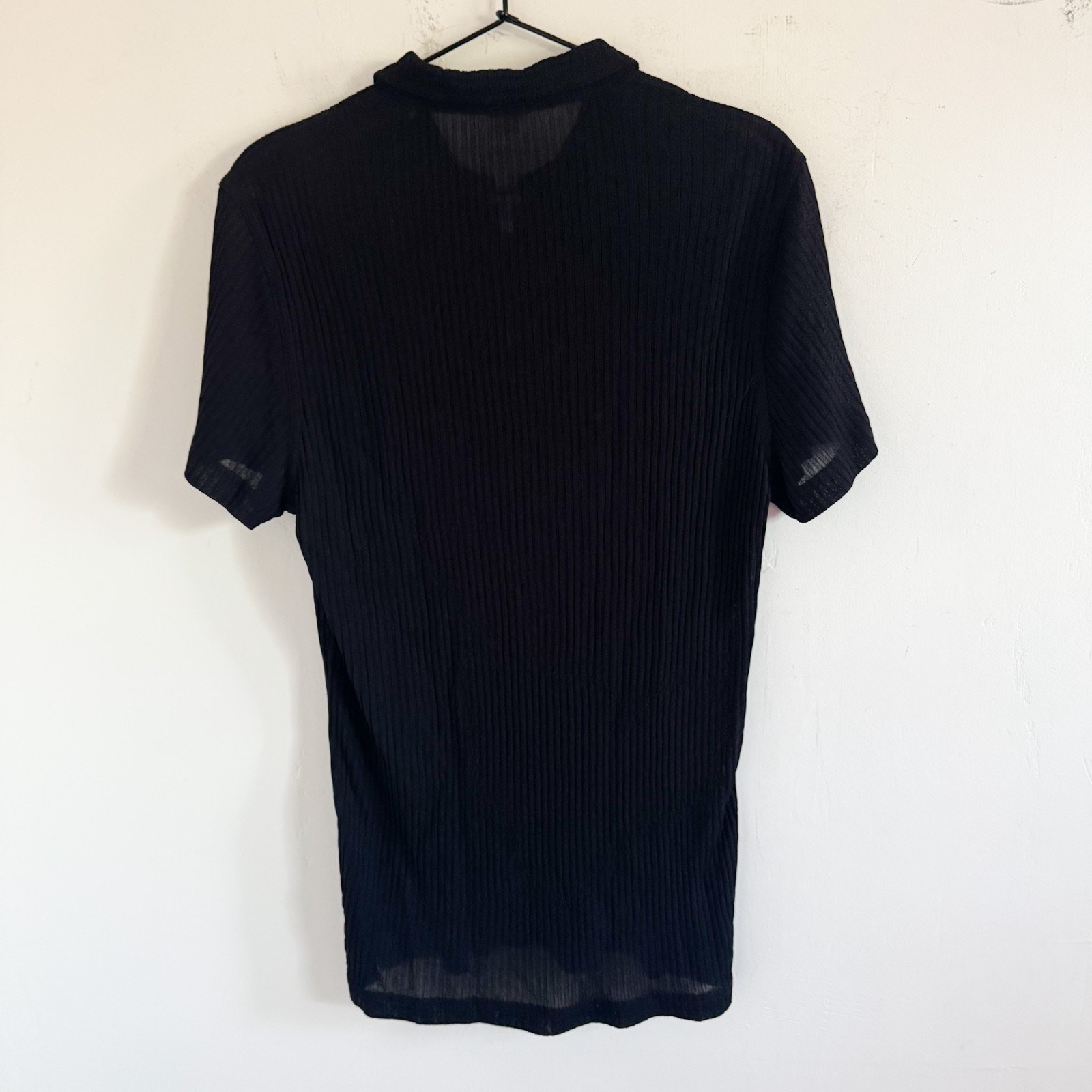 Gianni Versace Vintage Black Semi Sheer Zip Top EU 48 gallery