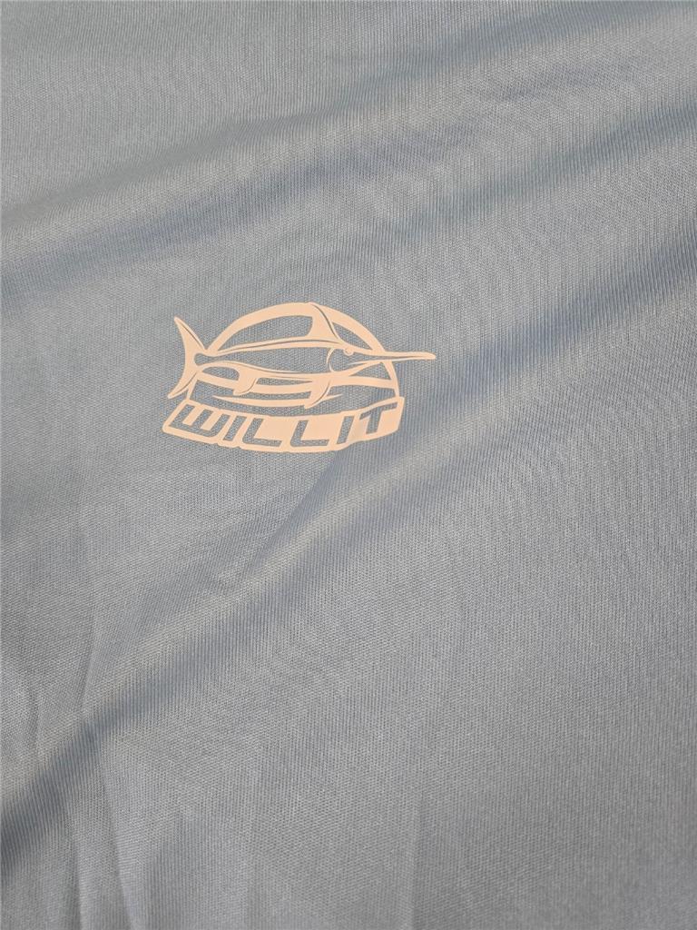= Willit Men UPF 50+ Fishing Shirt Short Sleeve Light Blue Polyester NEW gallery