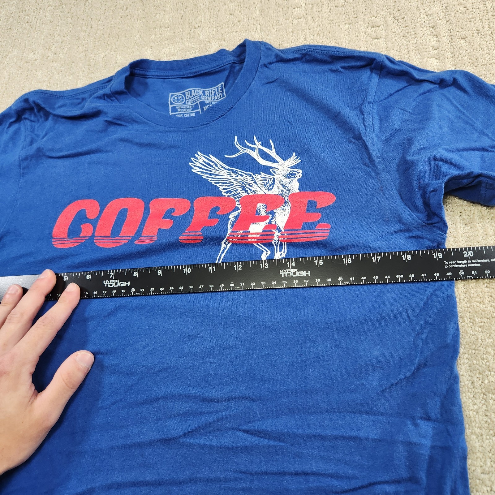 Black Rifle Coffee Company Shirt Men Medium Stretch Quick Dry Tactical USA Blue gallery